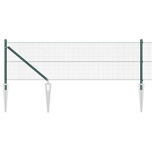 vidaXL Zaunpfosten Grün 10 x 0,6 m 19 x 19 mm Netz Stahl und PVC 3352039 günstig online kaufen