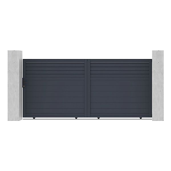 Casanoov Schiebetor 3 5M Carpatia H 160Cm & 2 Pfosten H 190Cm Aluminium Gra günstig online kaufen