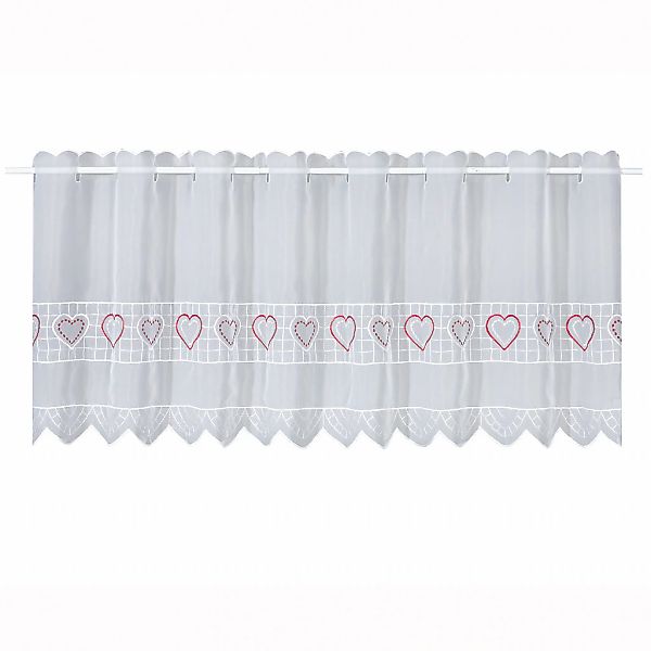 Gerster Scheibengardine "Love" Durchzuglöcher 1 Stk. tlg. HxB: 45x150, mit günstig online kaufen