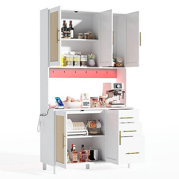 OKWISH Hochschrank Aufbewahrungsschrank,Sideboard (Moderne 183 cm Küchenanr günstig online kaufen