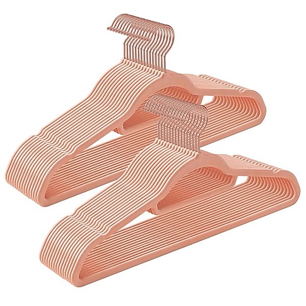 Songmics Samt-Kleiderbügel-Set Breanna Hellrosa 30-teilig günstig online kaufen