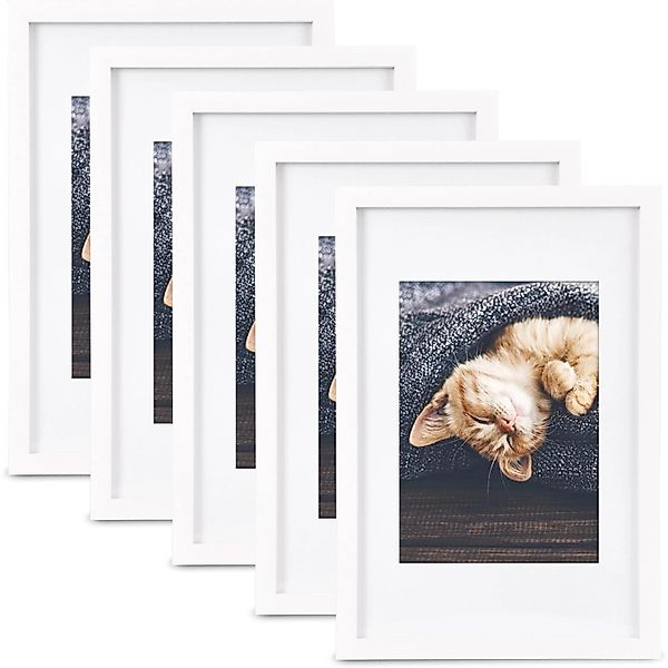 Bomoe Galeria Bilderrahmen 1 Bild 13x18cm Weiß 5tlg günstig online kaufen
