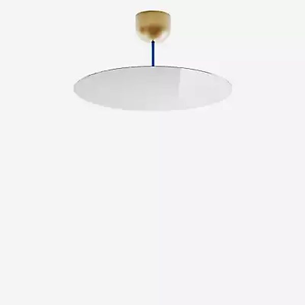 Luceplan Millimetro Pendelleuchte LED, messing/blau - H. 23 cm - ø50 - Dali günstig online kaufen