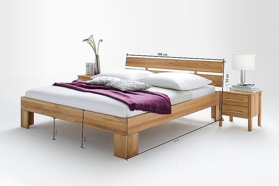 Home affaire Massivholzbett "Modesty II, Made in Europe" hohe Belastbarkeit günstig online kaufen