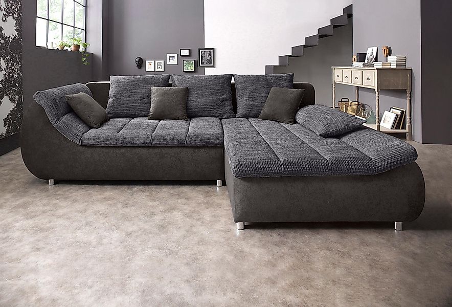 INOSIGN Ecksofa "Imola bequem, aktuelle Steppung im Sitz, L-Form, Breite 27 günstig online kaufen