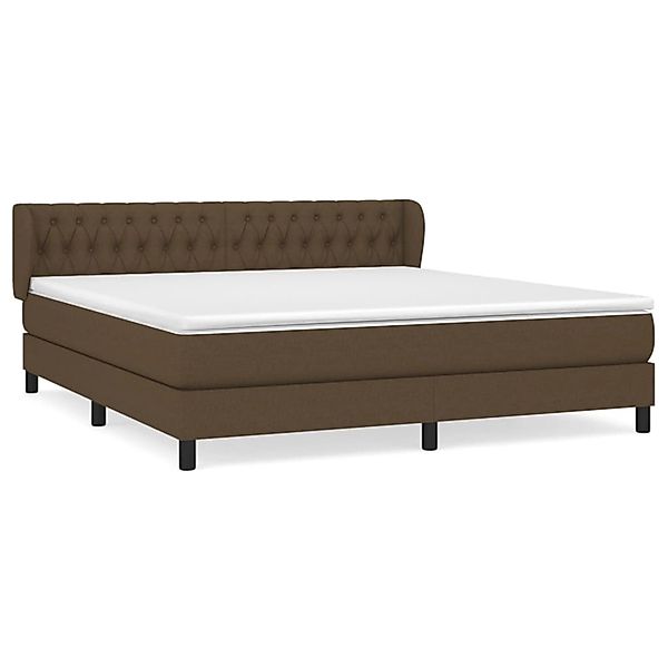 vidaXL Boxspringbett mit Matratze Dunkelbraun 180x200 cm Stoff1468084 günstig online kaufen