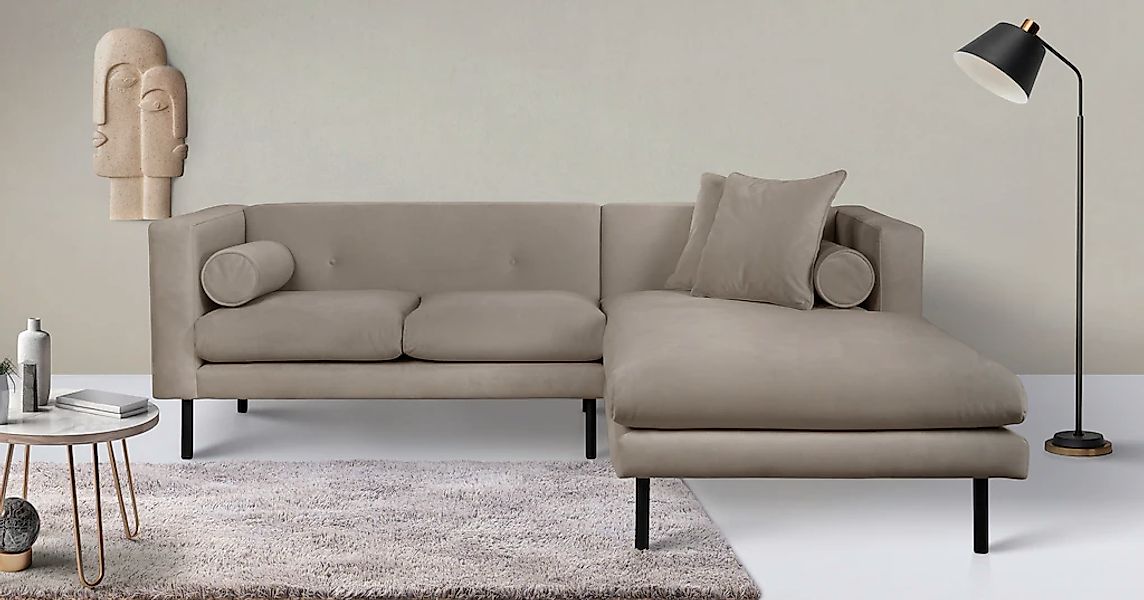 Home affaire Ecksofa "Lillibeth L-Form Designsofa, Maße B/T/H: 240/173/83 c günstig online kaufen