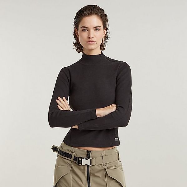 G-STAR T-Shirt Asymmetric Zip Cropped Slim günstig online kaufen