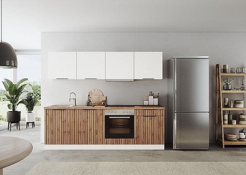 KOCHSTATION Küchenzeile KS-Lagos2, Breite 240 cm, wahlweise mit E-Geräten, günstig online kaufen