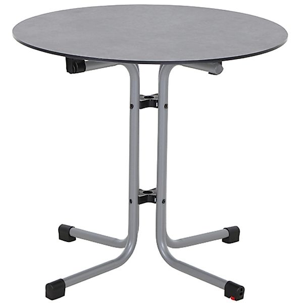 Siena Garden Klapptisch Sola Rund Silber 80 cm x 80 cm günstig online kaufen