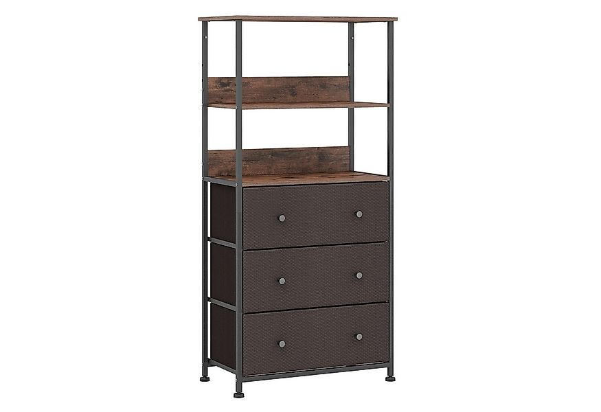 COSTWAY Bücherregal, mit 3 Schubladen & verstellbaren Regalen, 56,5x20x117c günstig online kaufen