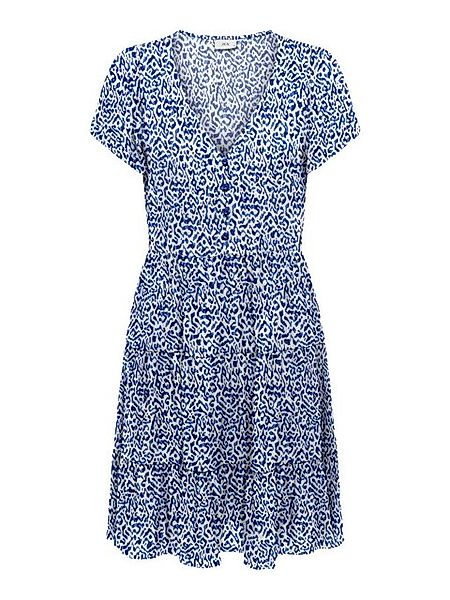 JACQUELINE de YONG Shirtkleid Sommer Muster Design mit V-Ausschnitt und Rüs günstig online kaufen