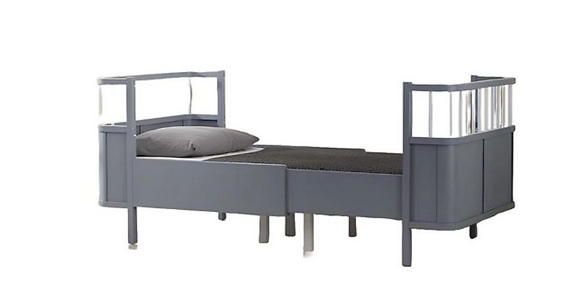 Xlmoebel Bett Exklusives Grau gepolstertes Bett mit Holzrahmen für Kinder ( günstig online kaufen