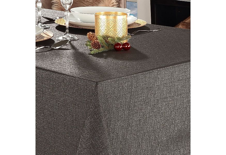 Beautex Tischdecke Lurex Tischdecke Weihnachten, Silber Gold glänzend, Weih günstig online kaufen