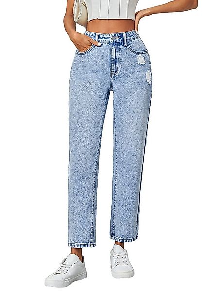 Beluring Weite Jeans Damen Jeans im Destroyed Look – Gerade Passform & Styl günstig online kaufen