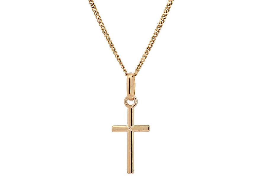 HOPLO Kreuzanhänger Anhänger Kreuz echt 333-8 Karat Gold mit vergoldeter Si günstig online kaufen