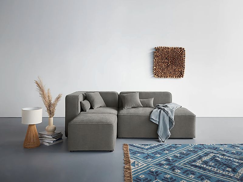 Home affaire Ecksofa "Sundstrup L-Form" Modulserie, individuelle Zusammenst günstig online kaufen