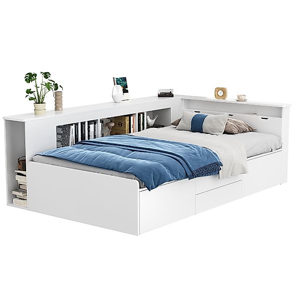 BlingBin Kinderbett Einzelbett, Jugendbett Bettgestell, Multifunktionales günstig online kaufen