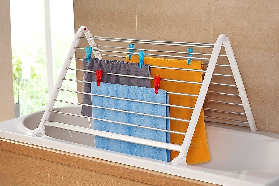 Ruco Badewannen-Wäscheständer Aluminium/Kunststoff, ausziehbar bis max. 90 günstig online kaufen