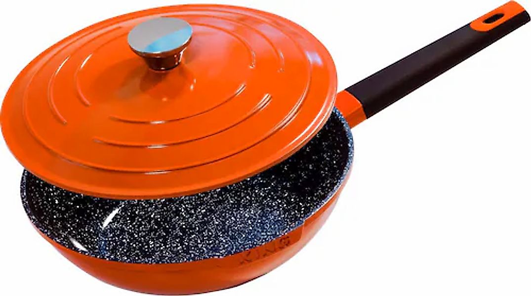 KING Wok »Shine Orange« Aluminiumguss 1 Stk. tlg. Ø 28 cm, Induktion günstig online kaufen