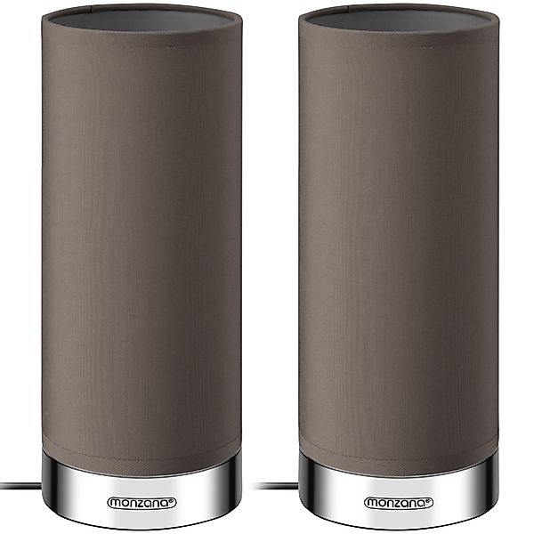 monzana Tischleuchte, Poppy - Braun, 2er Set LED Touch Dimmbar Schlafzimmer günstig online kaufen