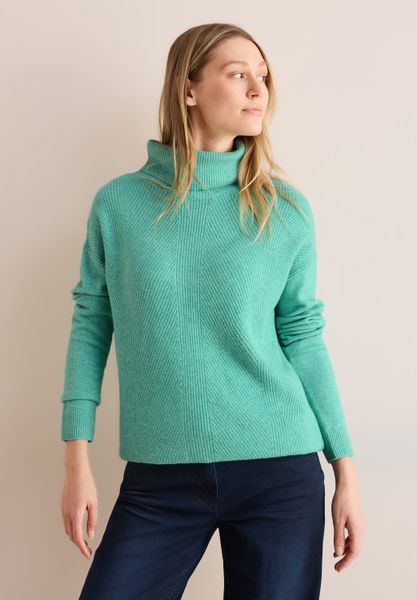Cecil Rollkragenpullover aus softem Materialmix günstig online kaufen