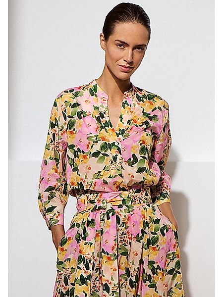 MORE&MORE Klassische Bluse Blumenbluse günstig online kaufen