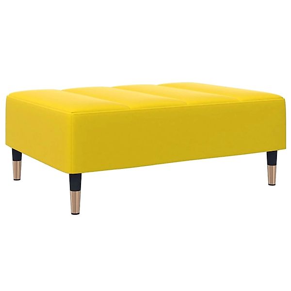vidaXL Polsterhocker Fußhocker Gelb 77x55x31 cm günstig online kaufen