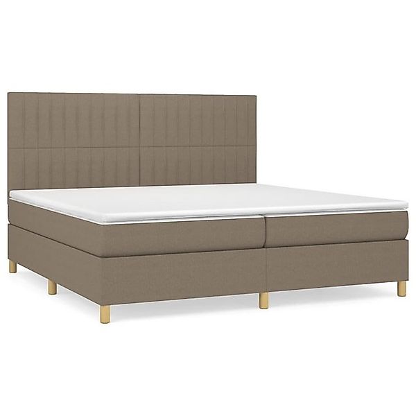 vidaXL Boxspringbett Boxspringbett mit Matratze Taupe 200x200 cm Stoff Bett günstig online kaufen