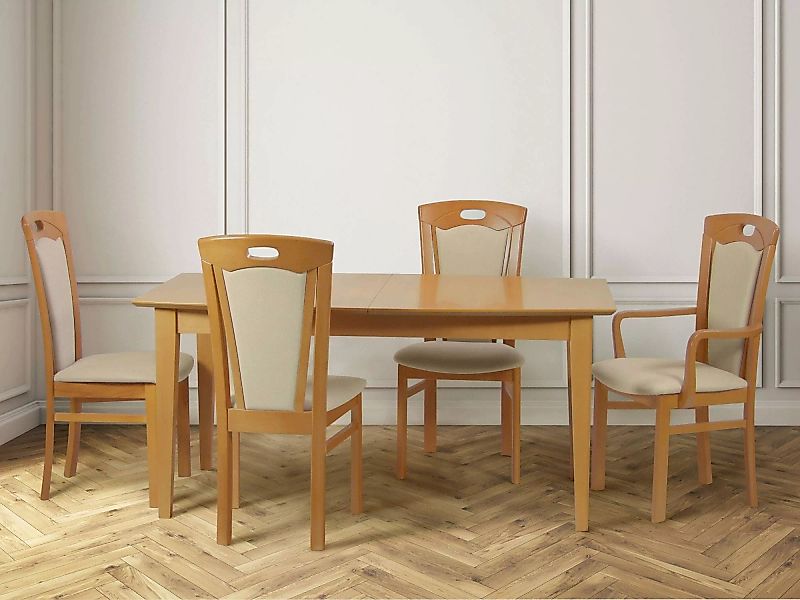 Home affaire Esszimmerstuhl "FERDI, Armlehnstuhl, Made in Italy, Massivholz günstig online kaufen