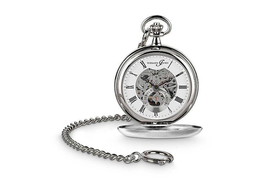 Hermann Jäckle Taschenuhr Heidelberg Skelett, Handaufzug, Mineralglas, mit günstig online kaufen