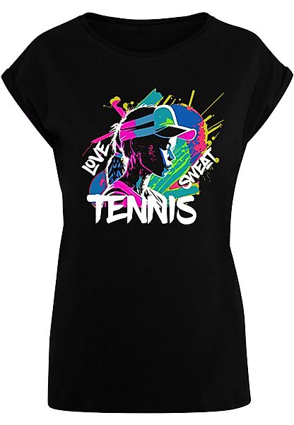 Merchcode T-Shirt "Merchcode Damen Ladies Tennis Love, Sweat - T-Shirt", (1 günstig online kaufen