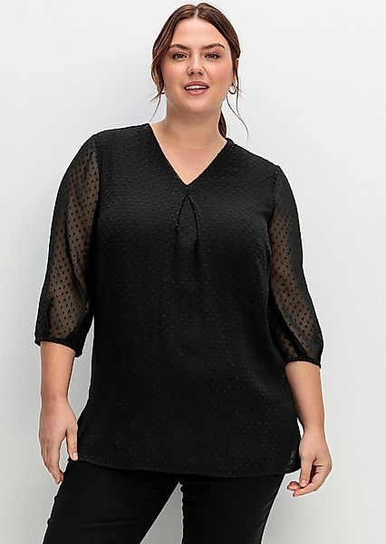 Sheego Klassische Bluse Tunika 3/4-Arm günstig online kaufen