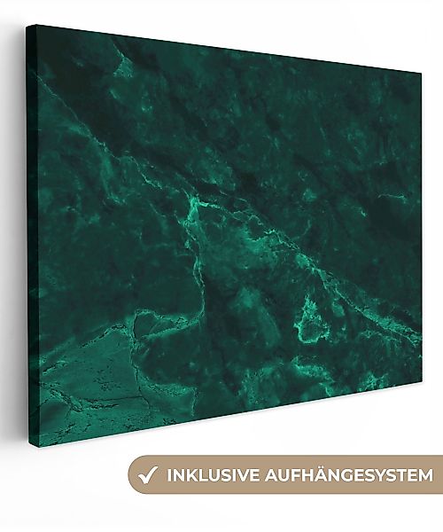 OneMillionCanvasses® Leinwandbild Marmor - Limette - günstig online kaufen