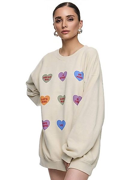 Worldclassca Sweatshirt Worldclassca Oversized Sweatshirt LOVE Print Langar günstig online kaufen