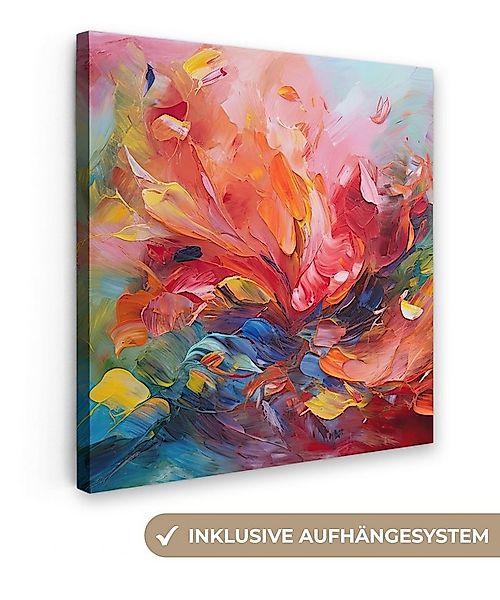 OneMillionCanvasses® Leinwandbild Ölfarbenoptik - Kunst - Abstrakt - Farben günstig online kaufen