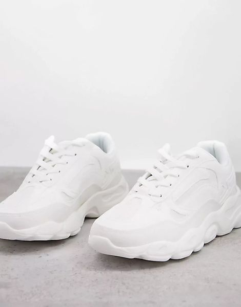 ASOS DESIGN – Weiße Sneaker mit dicker Sohle günstig online kaufen