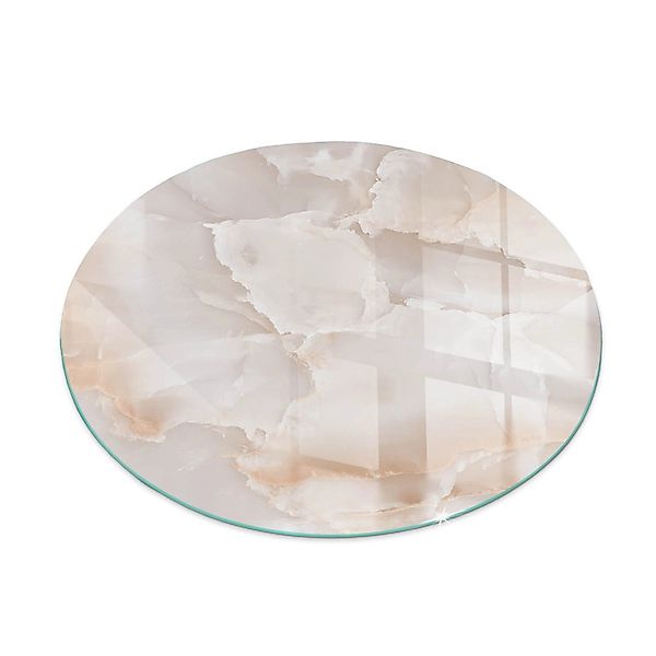 Tulup Glasplatte für Kamin Natursteinmuster Bodenplatte Glas für Ofen Runde günstig online kaufen