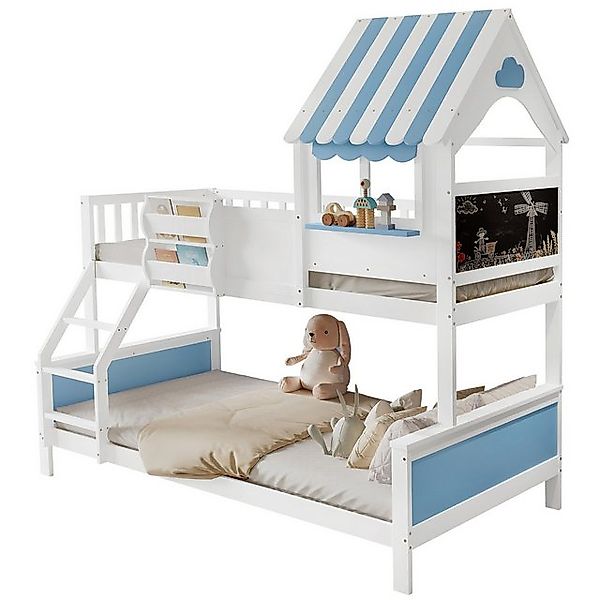 REDOM Etagenbett mit Stauraum & Kreidetafel – 90x200cm & 120x200cm (Kinderb günstig online kaufen