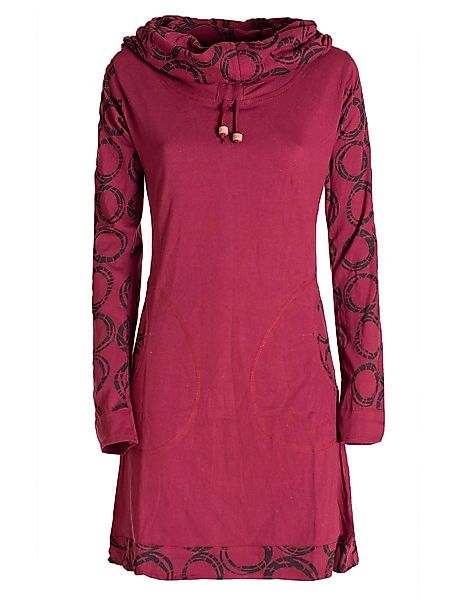 Vishes Jerseykleid Langarm Kleid Schal-Kleid Winterkleider günstig online kaufen