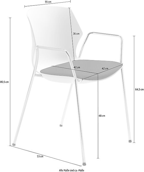 Mayer Sitzmöbel Stapelstuhl "Stapelstuhl myPRIMO" (Packung) Polyester stape günstig online kaufen
