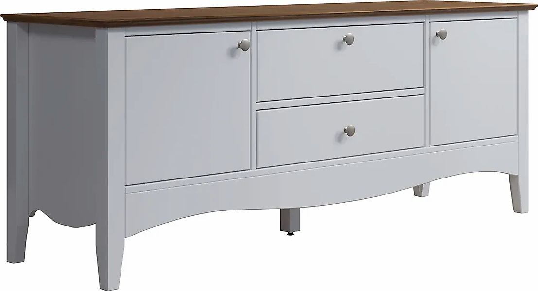 INTER-FURN TV-Board "Lissabon", Kiefer teilmassiv, Metallgriffe, B/H/T: 140 günstig online kaufen