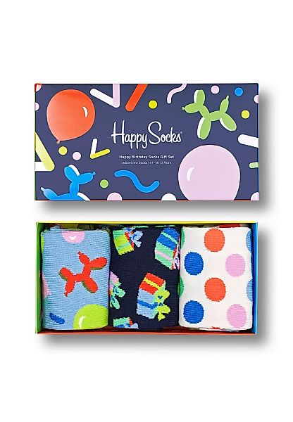 Happy Socks Geschenkbox HAPPY BIRTHDAY SOCKS GIFT SET 3-PACK XBIR08-0150 Me günstig online kaufen
