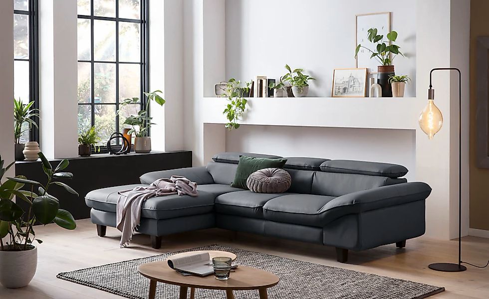 Home affaire Ecksofa "Pilot L-Form", mit Kopfteilverstellung, wahlweise mit günstig online kaufen