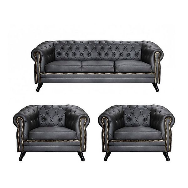 Xlmoebel Sofa Chesterfield Wohnzimmergarnitur 3+1+1 Sofa Set Polstermöbel S günstig online kaufen