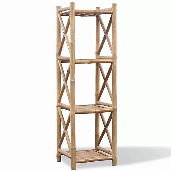 Bambus Regal 4-etagig Viereckig günstig online kaufen