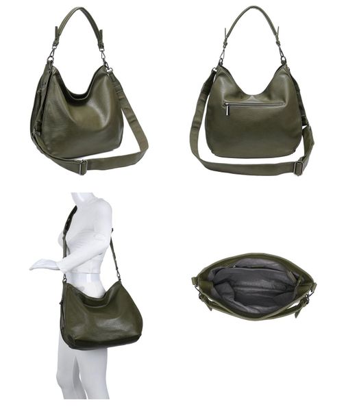 ITALYSHOP24 Schultertasche DAMEN TASCHE SHOPPER Hobo günstig online kaufen
