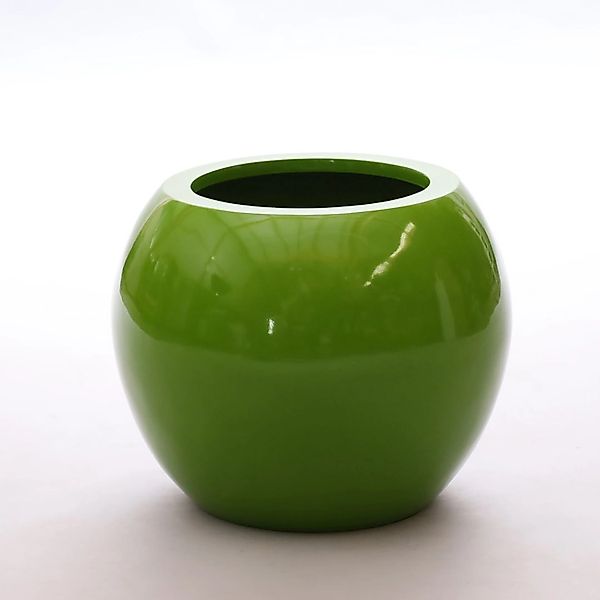 Elegant Einrichten Pflanzkübel Fiberglas Ball D40xH32cm Hochglanz-Avocado-G günstig online kaufen