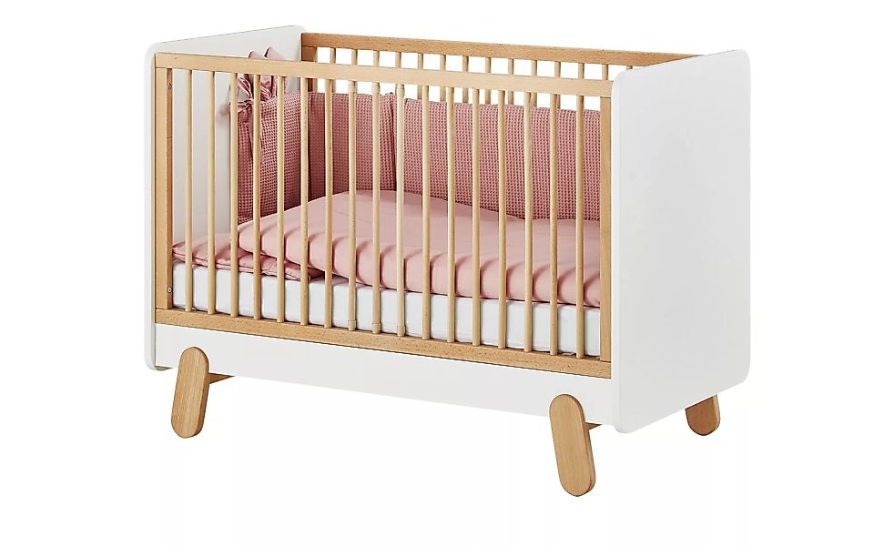 Babybett - weiß - 68 cm - 93 cm - Baby > Babymöbel > Babybetten - Möbel Kra günstig online kaufen