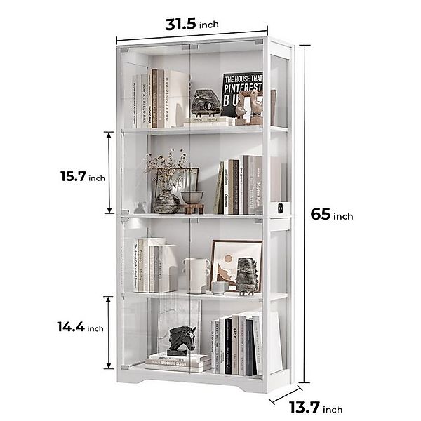 BROTTAR Vitrine mit LED Beleuchtung und Glastüren, Pop-up-Design mit Intell günstig online kaufen